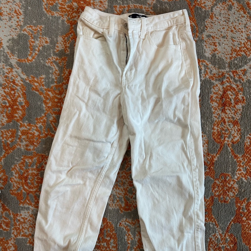 Hollister White Jeans 26 Waist Regular Waist
